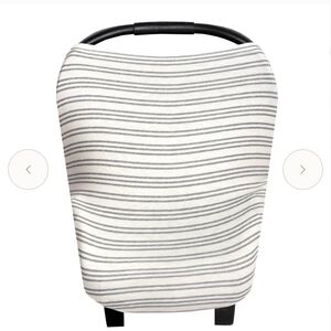 Elegant Black and White Striped Basket Cover